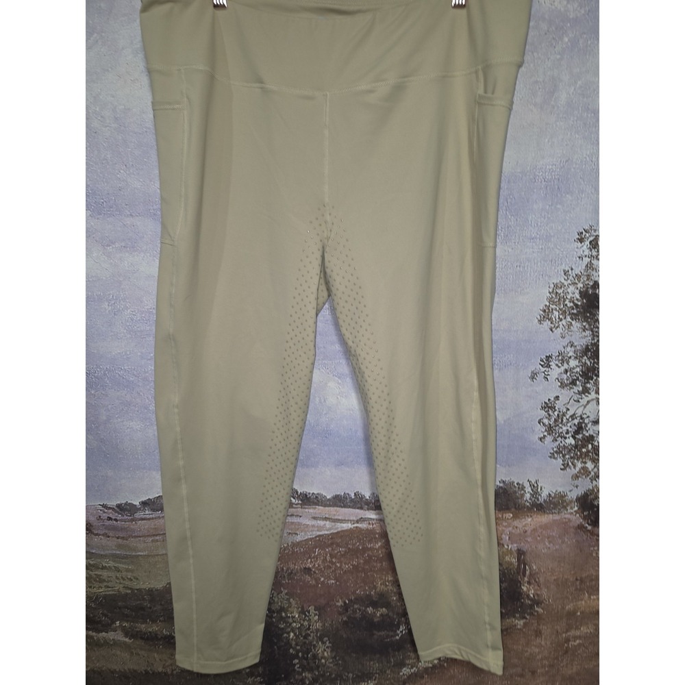 Piper Full Seat Silicone Grip Equestrian Riding Tights in Beige XXL